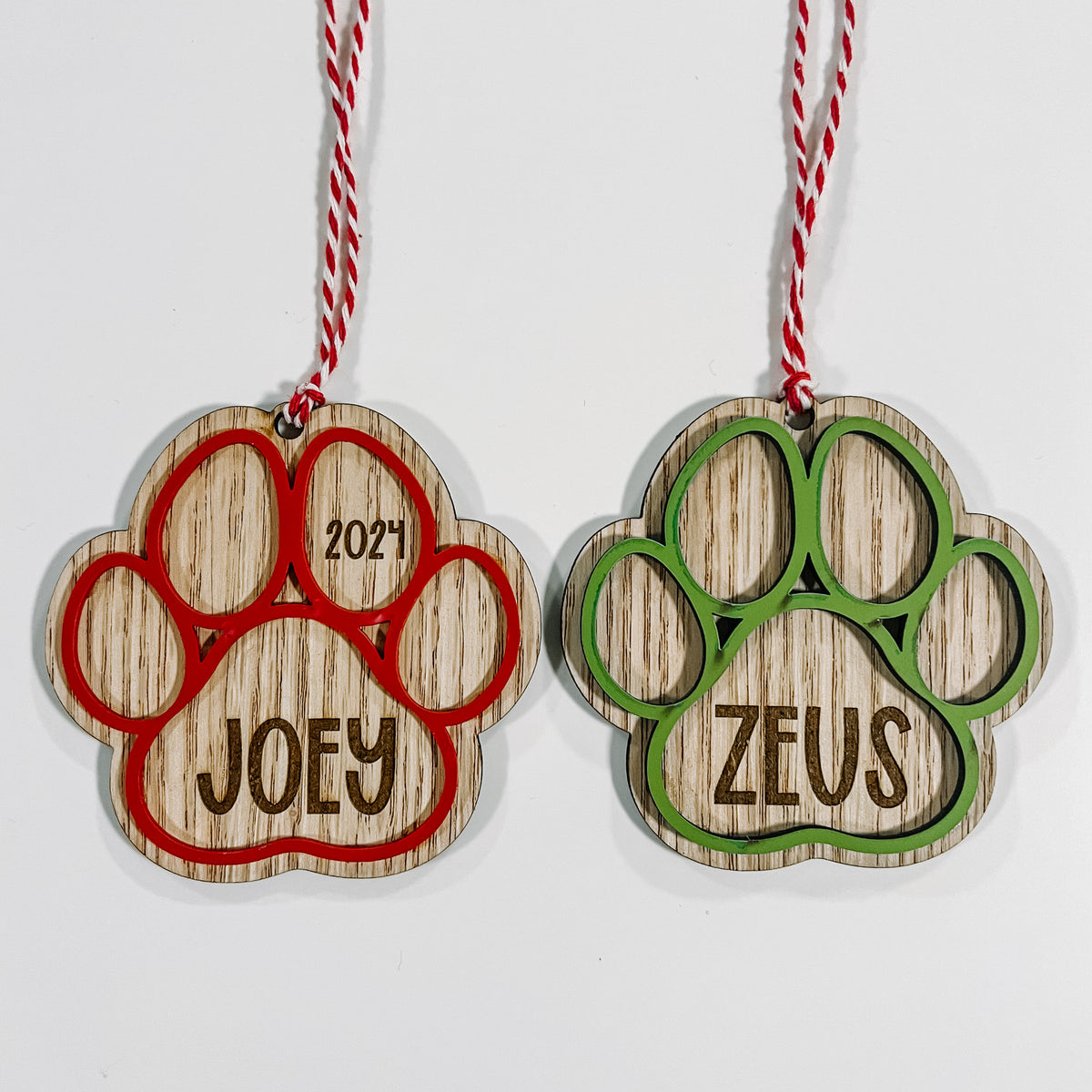 Paw Christmas Ornaments