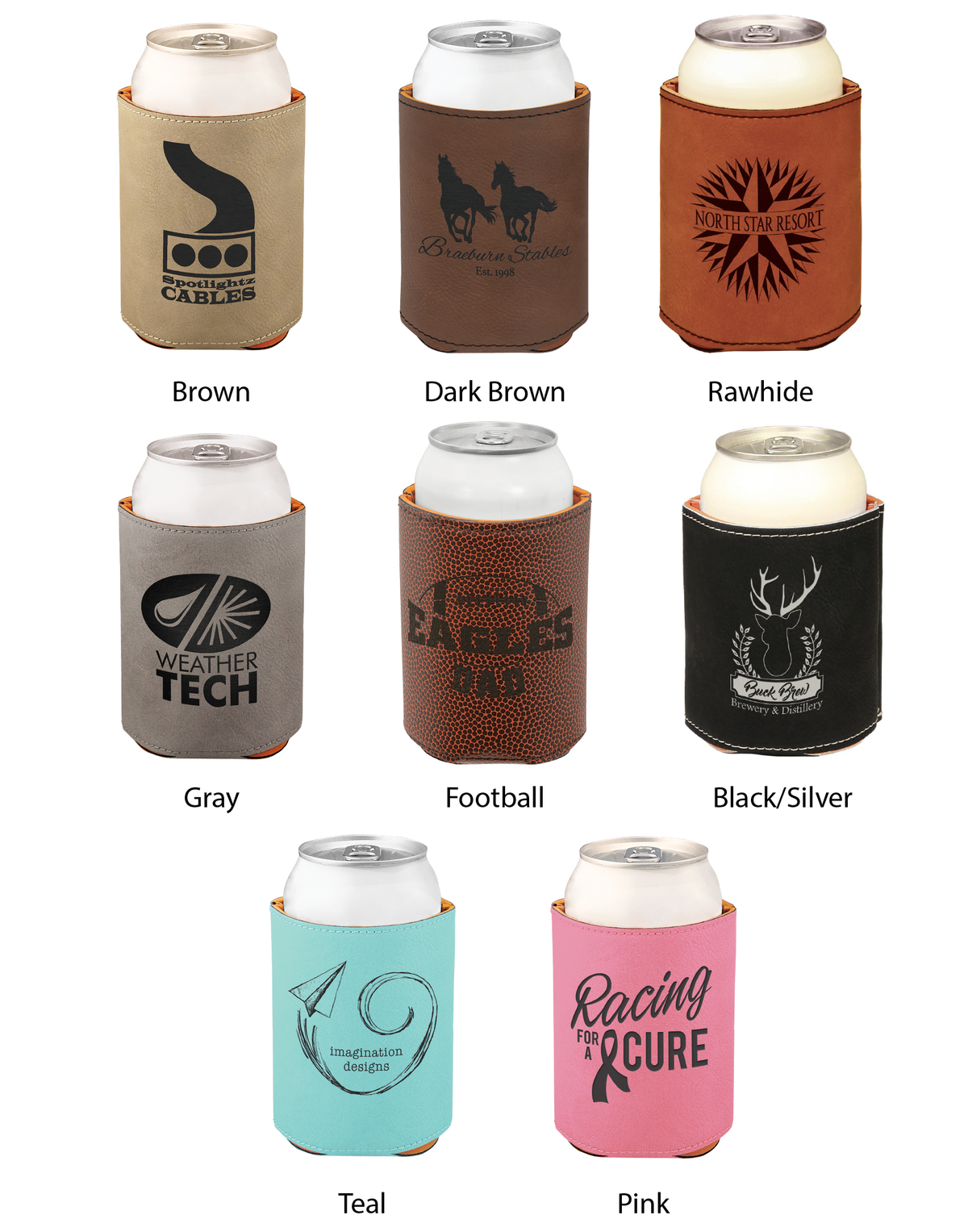 Engraved Leather Koozie