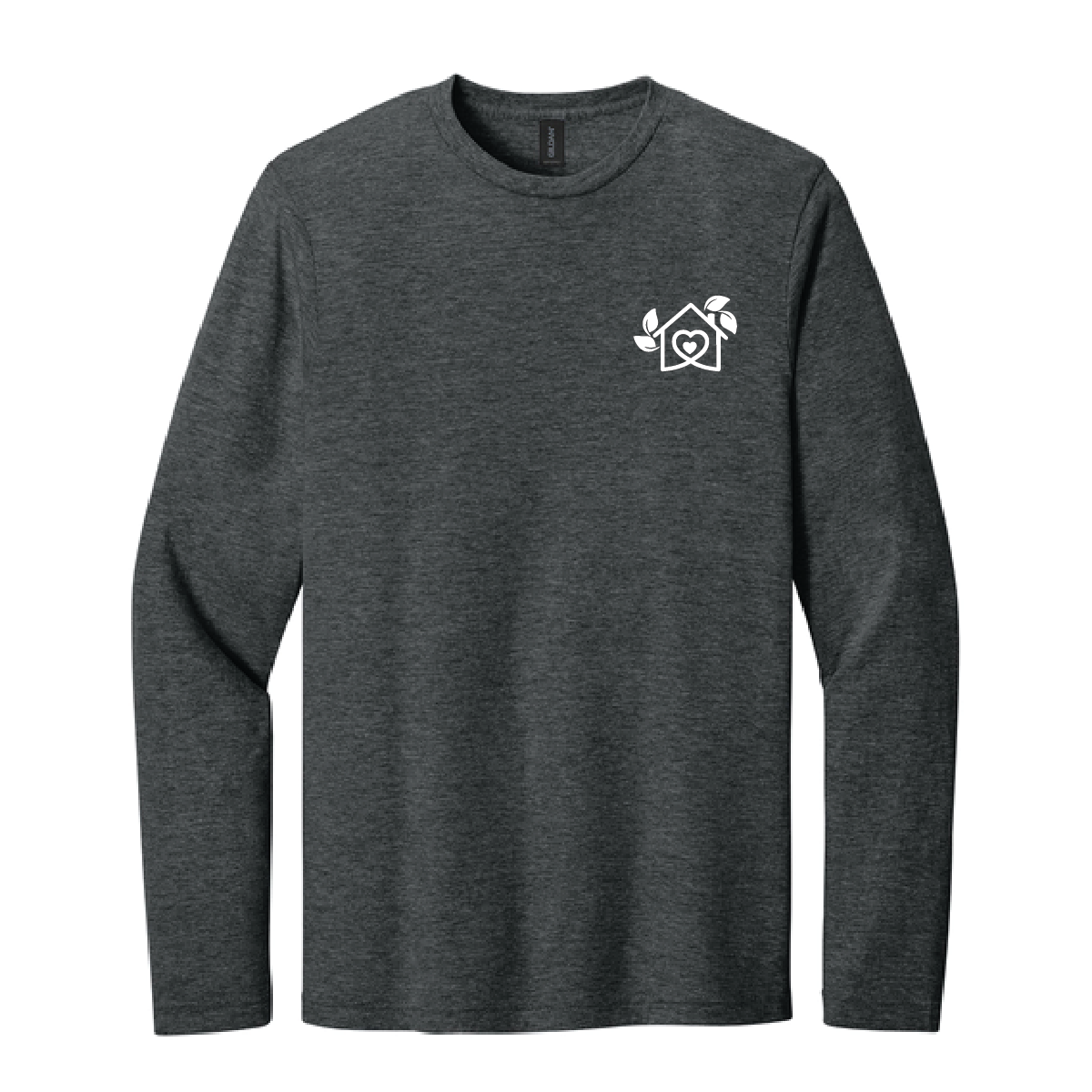 Dark Heather Grey Gildan Long Sleeve