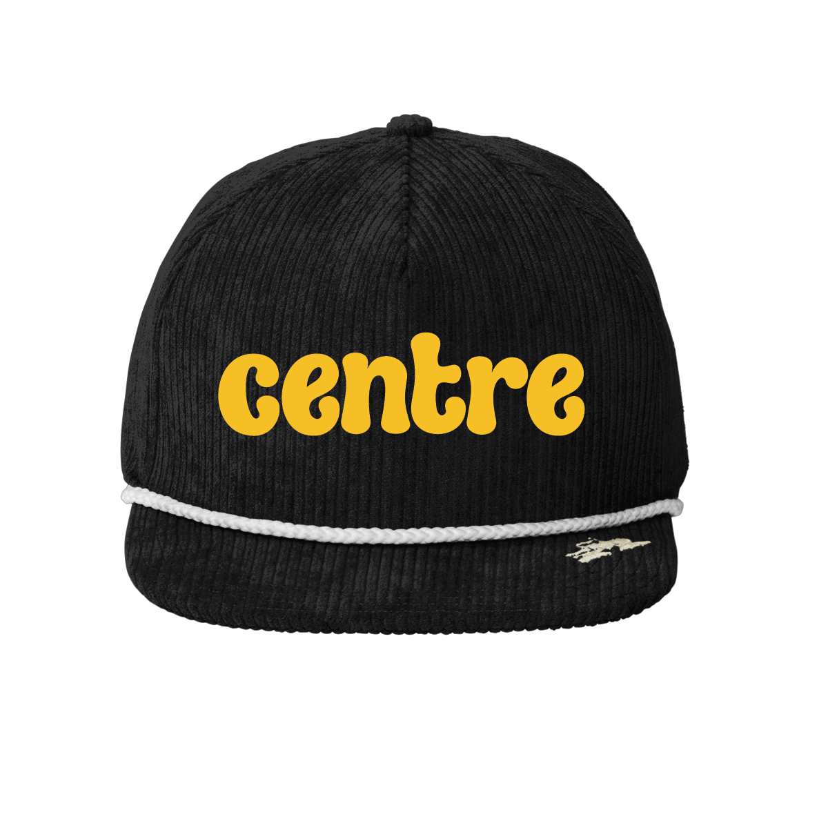 Embroidered Corduroy Centre Hat
